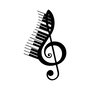 Wallity Musical - 309 Escultura de Pared de Metal Negra